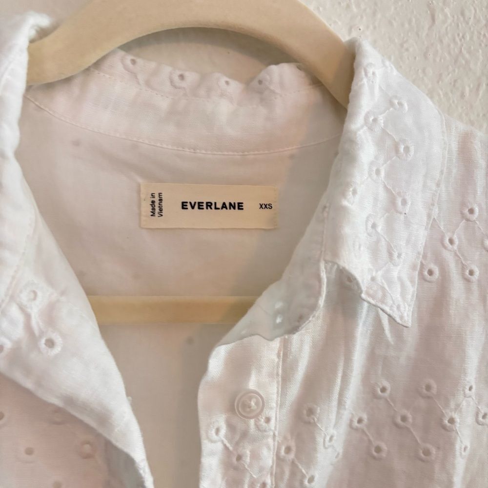 Everlane Linen Eyelet Shirtdress XXS - Picture 4 of 4